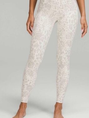 Lululemon Size 4 Align High-Rise Pant 28" Cheetah Camo Antique White Multi